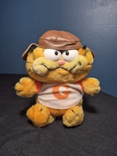 Garfield 1981 Vintage Plush Football Rugby Player Helmet Jersey