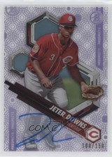2018 Bowman High Tek Prospects Purple Rainbow Diffractor Jeter Downs Auto 06v0