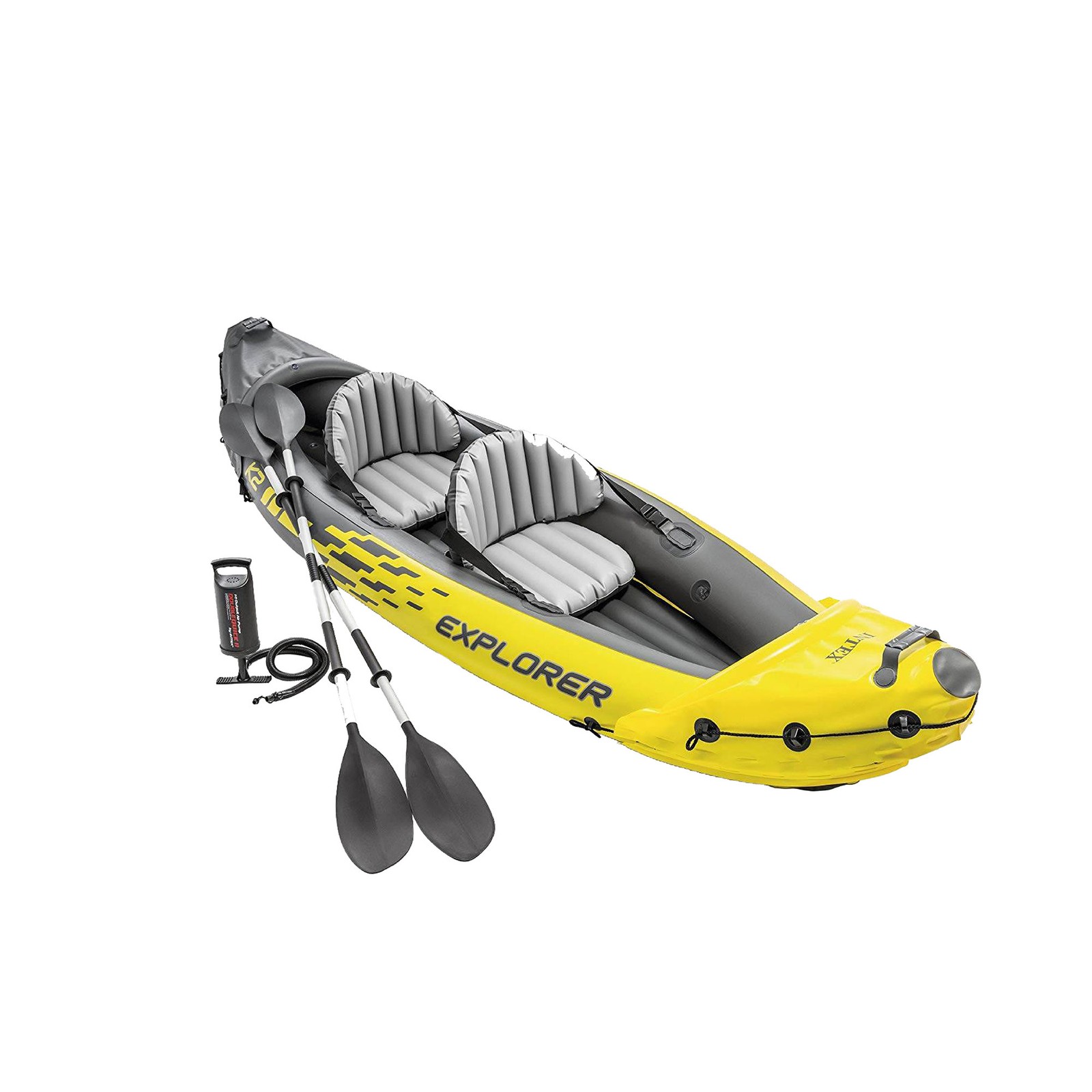 Set With Oars And Air Pump, Yellow
