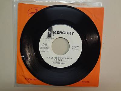 MANFRED MANN:Semi-Detached Surburban Mr.Jones-Each & Every Day-U.S.7'' Mercury DJ