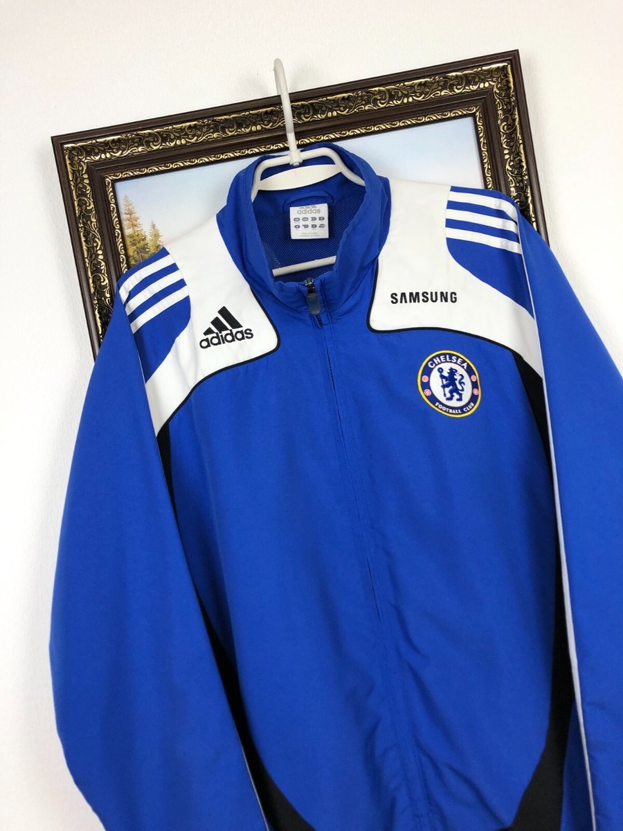 Vintage Adidas Chelsea Football Jacket Soccer Track Top Blue