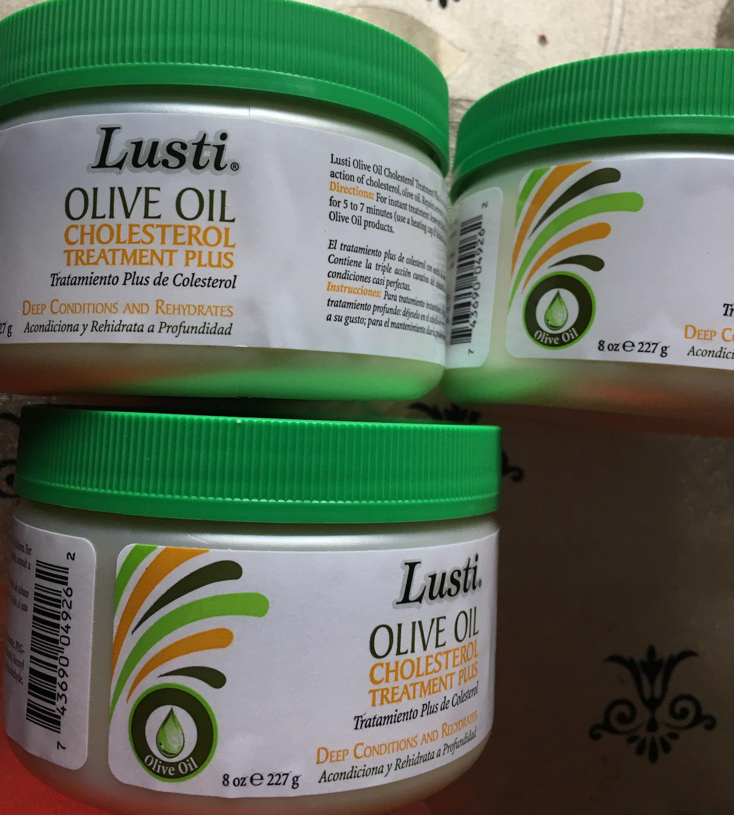 LUSTI OLIVE OIL CHOLESTEROL TREATMENT PLUS DEEP CONDITIONS & REHYDRATES (LOT 3) 743690049262 eBay