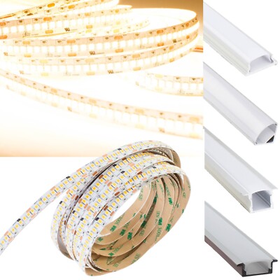 LEDupdates Brightest 24v Showcase Strip Light 1200 LED 3000K + Channel + Power