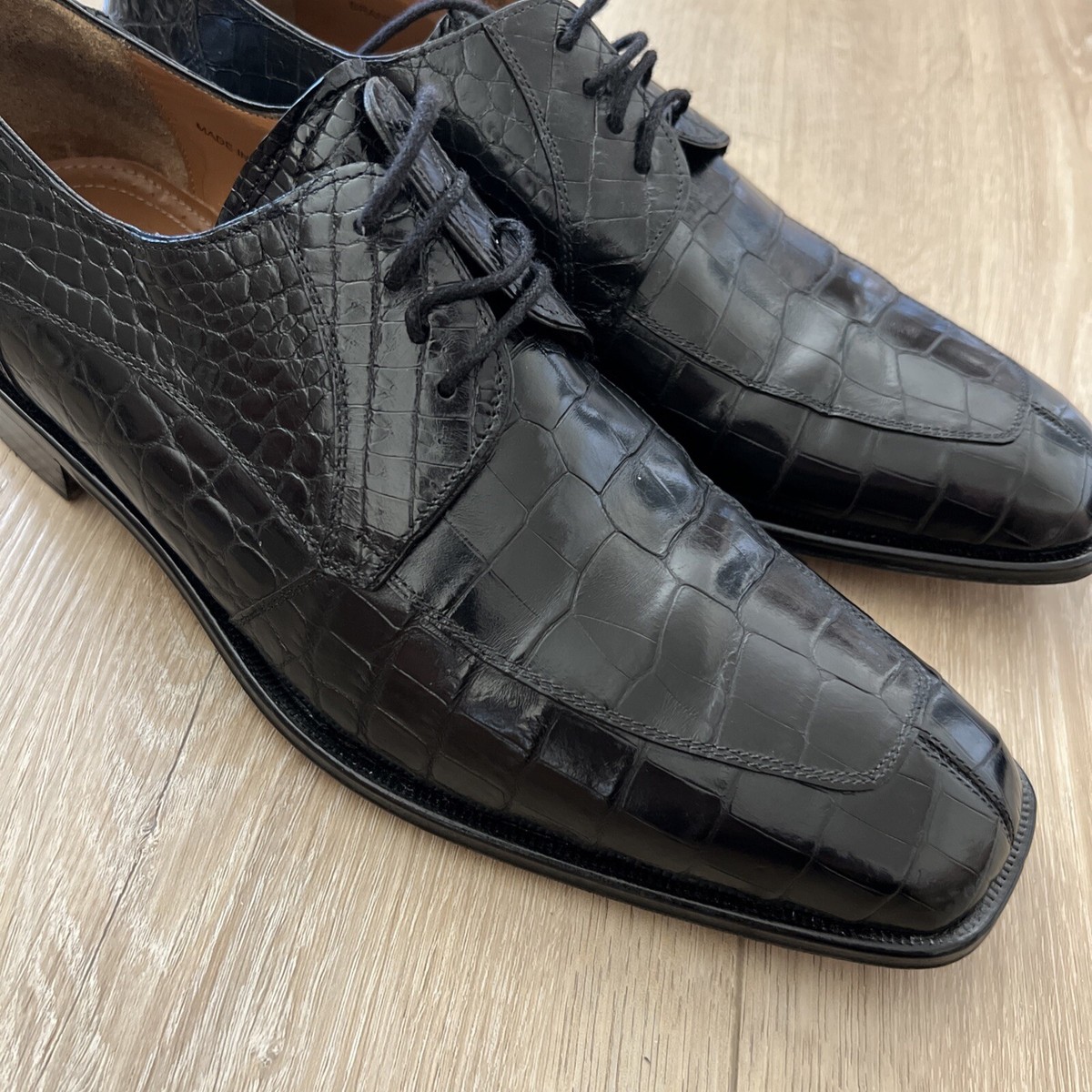 Mezlan Platinum Alligator Shoes 9.5 crocodile | eBay