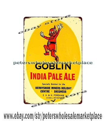 Goblin India Pale Ale bar club metal tin sign lodge cafe pub studio plaques