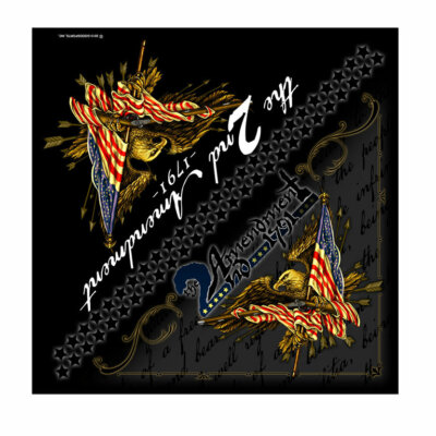 Biker Chopper 2nd Amendment USA Eagle Adler Bandana Tuch Kopftuch Halstuch NEU