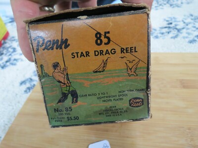Moulinet De Pêche Vintage Penn N°85 - Eau Salée, Boîte Rare (lot #17808)