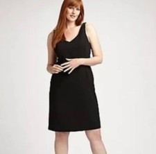 Eileen Fisher Black Sleeveless Midi Dress Size XS  