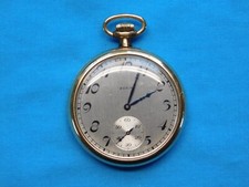 VTG ELGIN POCKET WATCH 1926 12S GOLD FACE 7 JEWELS CLASS 4 GRADE 303 RUNS WELL