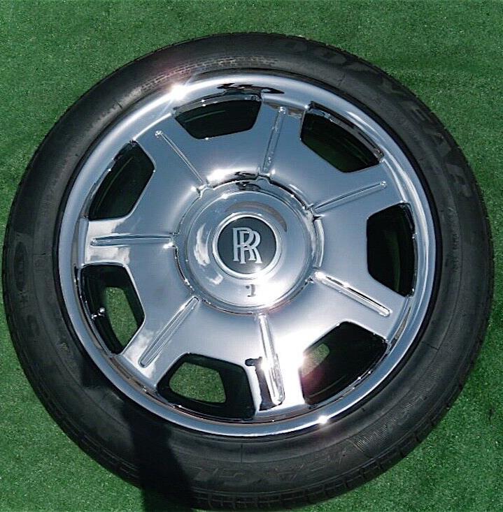 PERFECT Factory Rolls Royce Phantom Wheels Tires Original OEM Chrome Drophead 21