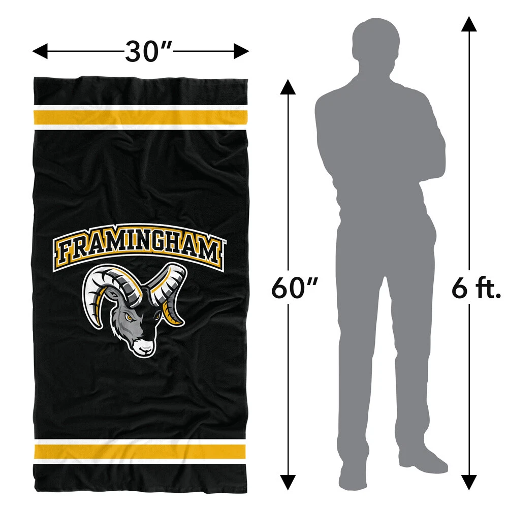 Framingham State University Beach Towel/Bath Towel, 30"x60" Stripes
