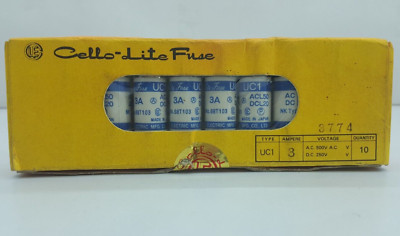 LOT OF 10X CELLO-LITE UC1 FUSE 3A