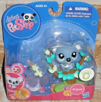 Littlest Pet Shop KOALA BEAR w eucalyptus tree 1604 VHTF 2010