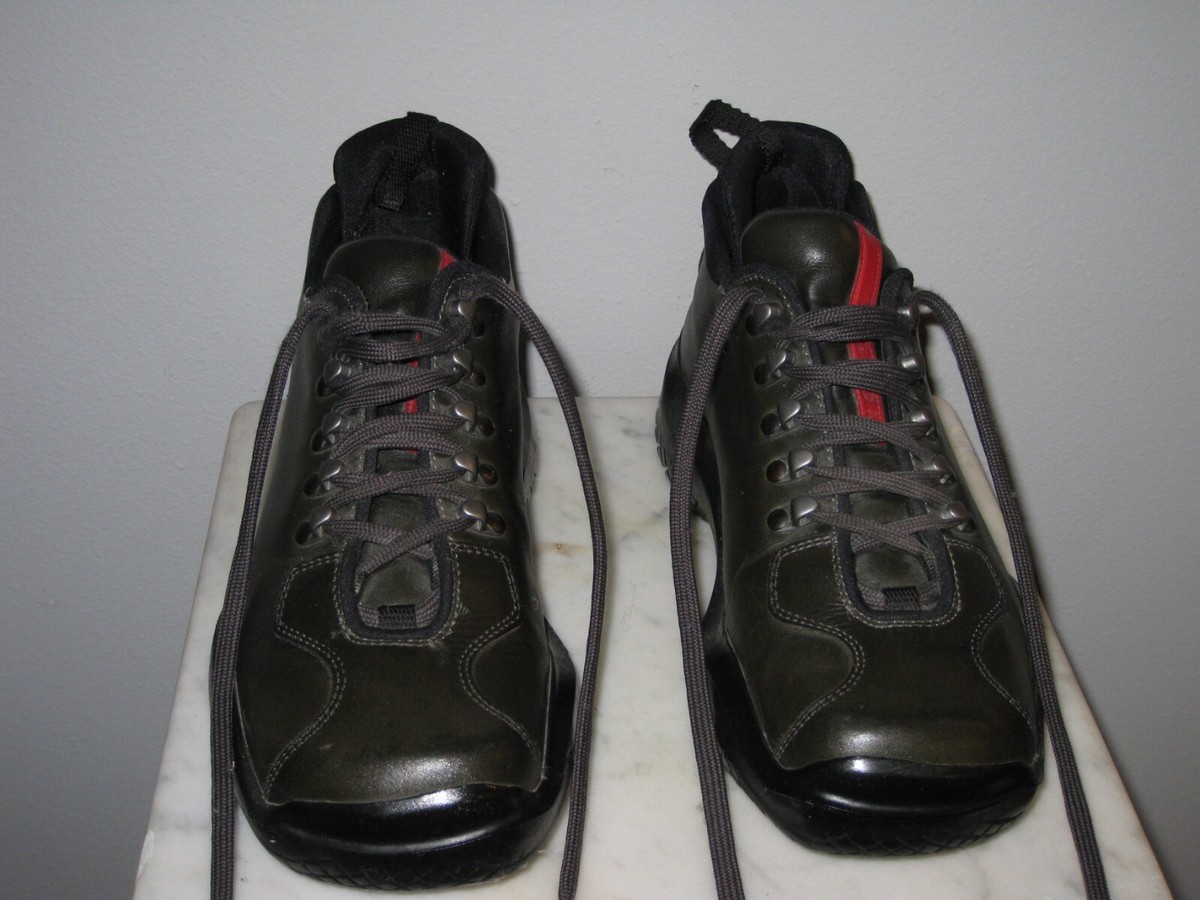 Vintage Dark Green Prada Vibram - Men's Shoe Size 6 1/2 Made in