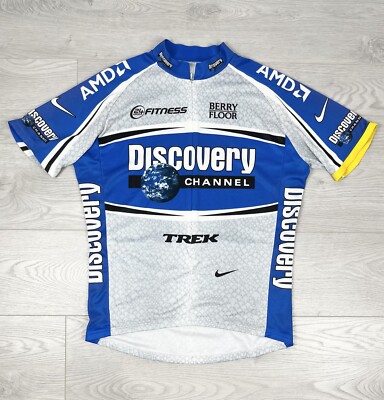 Discovery Channel Vintage Nike Bicycle Velo T-Shirt L Größe Herren