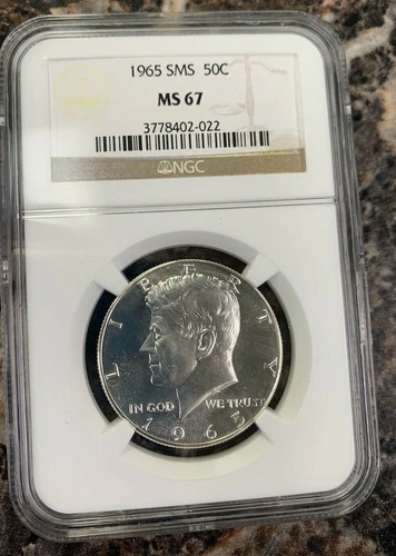 1965 SMS Kennedy Half Dollar ~ NGC MS 67 