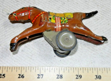 Vintage Line Mar Linemar Marx Tin Friction Galloping Horse, Works See Video