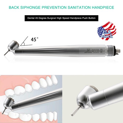 NSK Style Dental 45 Degree Surgical High Speed Handpiece Push Button 4 Holes OR - Picture 19 of 24