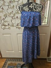 SIZE XL SHEIN Blue Multi-Colored Sleeveless Sundress INVPV1748