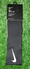 Nike Dri-Fit Dry Head Tie Headband Black White Unisex New With Tags