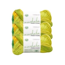 (3 Pack) Lion Brand Yarn 557-209BF Mandala String Yarn, Acoustic