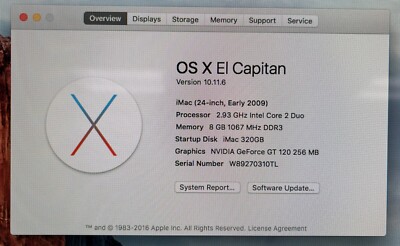 Apple iMac 24-inch July 2009 2.93GHz Intel Core 2 Duo (MB419LL/A