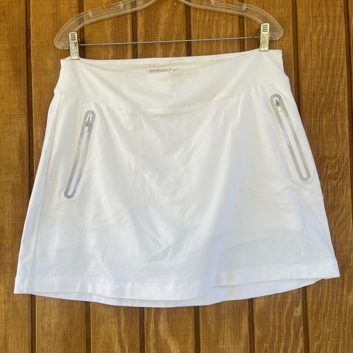 Nike Golf Skort Tour Performance Dri-FIT Athletic Skirt Pockets White L