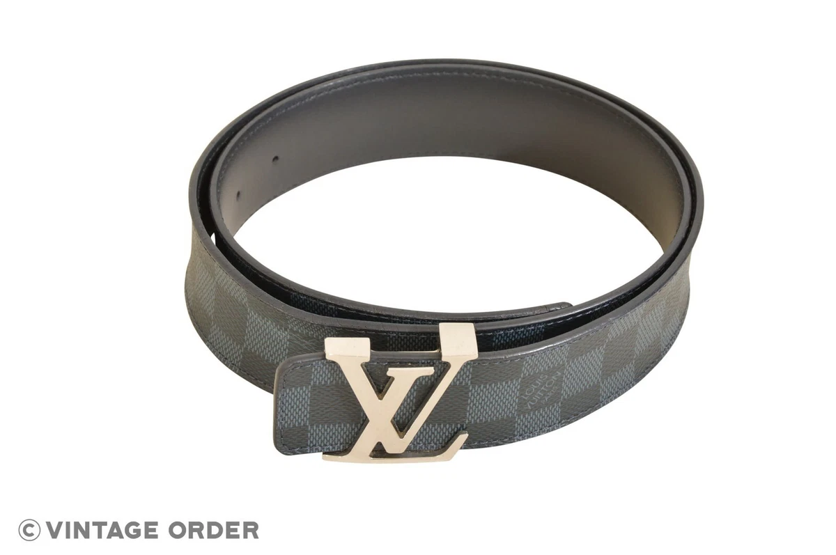 Initials Damier Graphite Belt by Louis Vuitton