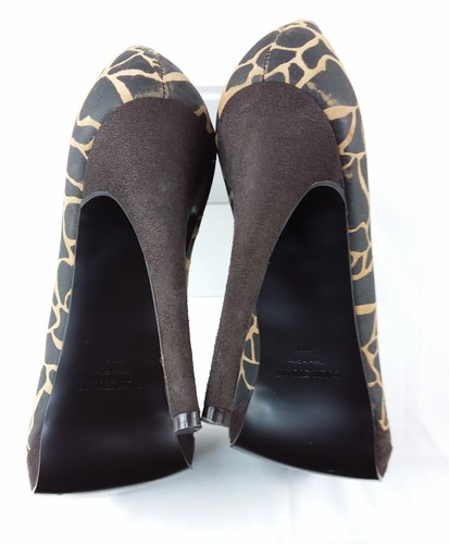 Chaussures escarpins femme Colin Stuart cuir marron imprimé multi guépard pointure 11M - Photo 2/5