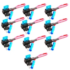 10Pack 12 24V ATM APM Add A Circuit Fuse Tap Piggy Back MINI Blade Fuse Holder