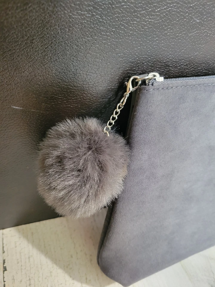 Lancome Paris Case Cosmetic Bag Makeup Organizer Travel Gray, zipper - Image 2 of 4