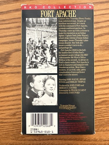 Fort Apache - John Wayne (VHS) **Buy 2 Get 1 Free** - Picture 3 of 3