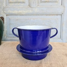 B6049 EMAIL Kochtopf mit Herdeinsatz Topf blau Emaille Durchmesser 25 cm