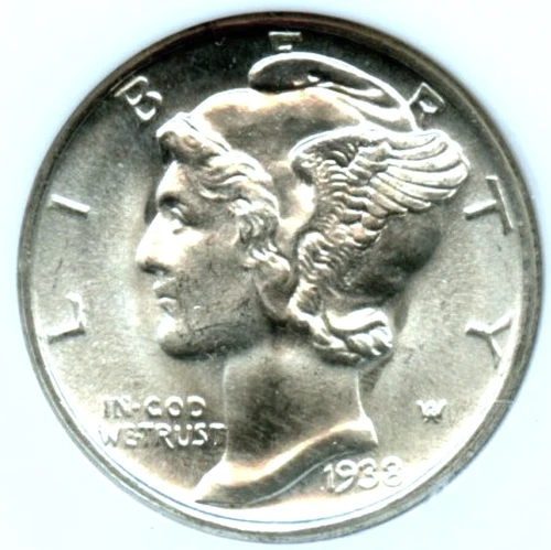 1938-S Mercury Dime, NGC MS66FB