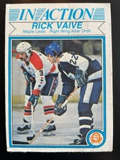 Rick VAIVE 1982-83 O-Pee-Chee Hockey In the Action OPC #336 Toronto Maple Leafs
