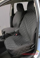 For NISSAN NV200 Combi - FRONT PAIR of Luxury QUILTED Protectors Car Seat Covers