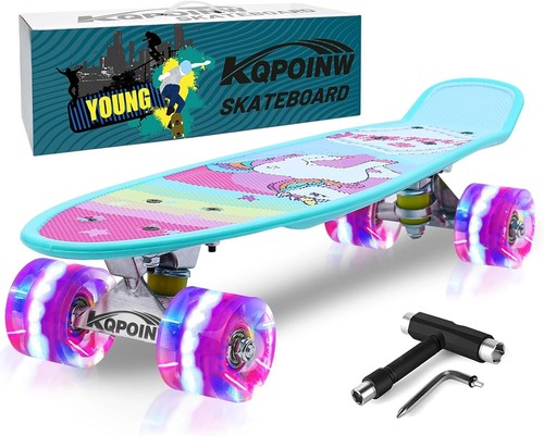 No Assembly 22" Skateboard for Kids – Perfect Birthday Gift with Light-Up Wheels - Picture 3 of 9