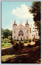 Vintage Postcard AL Mobile Spring Hill College Chapel Chrome -13054