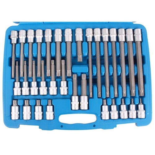 BGS BIT-EINSATZ-SET 32tlg. 1/2ZOLL TORX STECKSCHLÜSSELSATZ STECKNUSS WERKZEUGSET - Bild 2 von 5