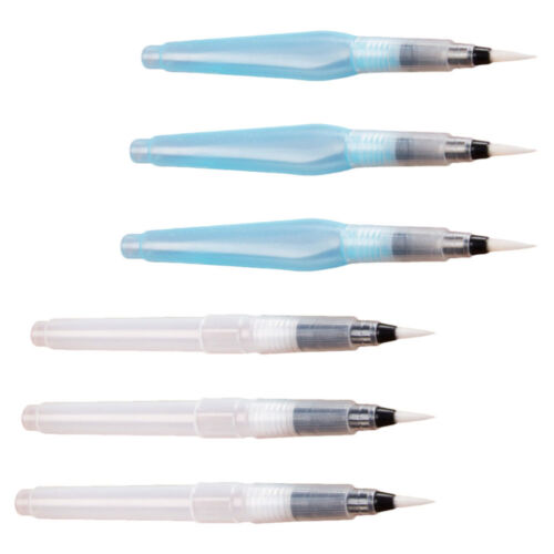  6 Pcs Watercolor Brush Pens Empty Paint Markers for Artists Writing Absorb - Picture 1 of 12