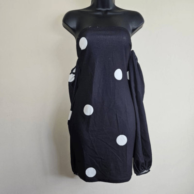 NWT Nasty Gal Huge Spot Balloon Sleeve Mini Dress