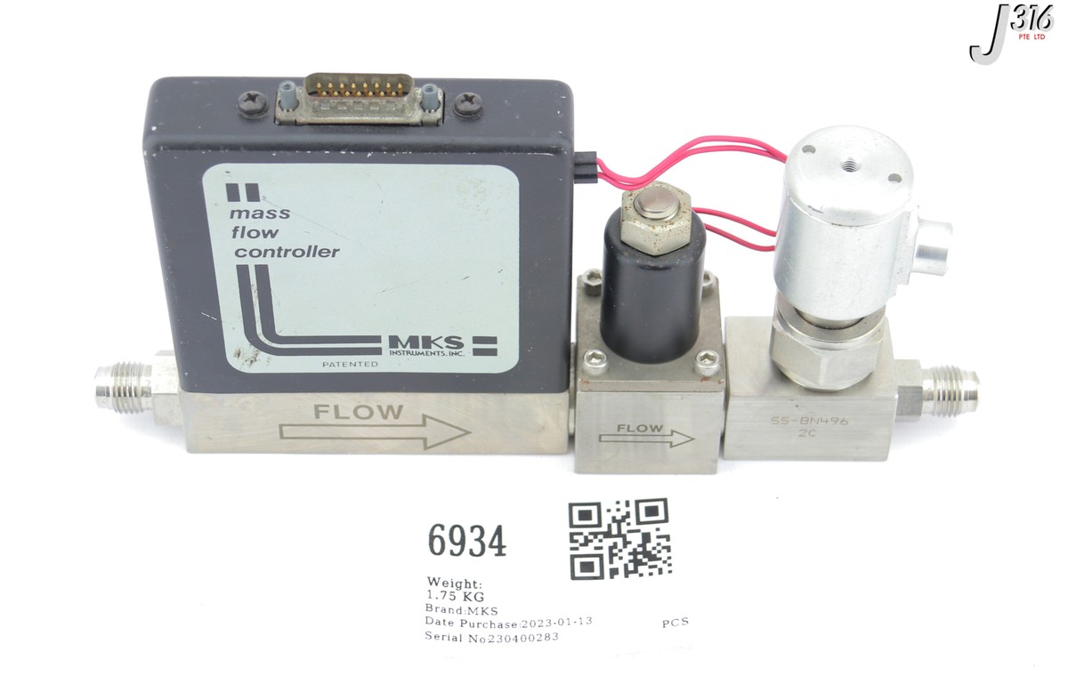 6934 MKS MFC ASSY W/ VALVE SS-BN496-2C 2259C-00200BV-SP107-88 | eBay