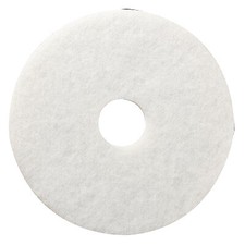 MP Professional FullCycle Round Polishing Floor Pad, 17", White | 5/Case