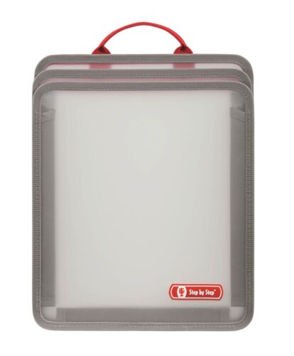 Step by Step Foldable Folder Box Heftbox Tasche Transparent Weiß Neu