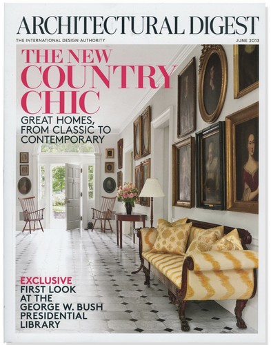 2012-2013 ARCHITECTURAL DIGEST MAGAZINE MICHAEL J, G W BUSH, LAUREN, TOM BRADEY - Picture 6 of 10