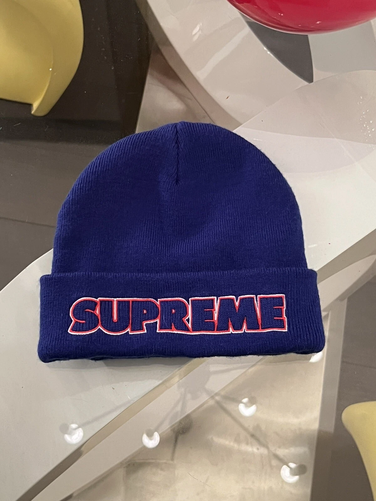 2018 SUPREME World Famous Beanie chapeau bas bleu rouge blanc