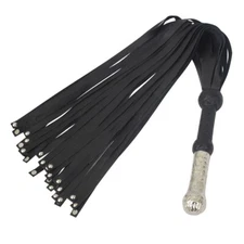 Real Cow Leather Flogger 25 Tail Steel Studded Heavy Duty Spanking Whip Handmade
