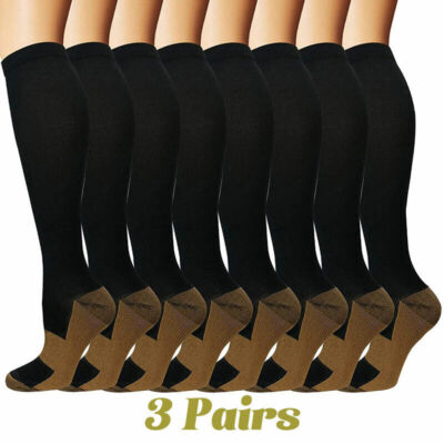 3 Pares Best Medias Calcetines De Compresion 20-30 Mmhg Para Hombres Y Mujeres