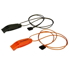 Safety Whistle for Camping, Hiking, Boating, Kayak, Clip-On with Lanyard, 2-pack