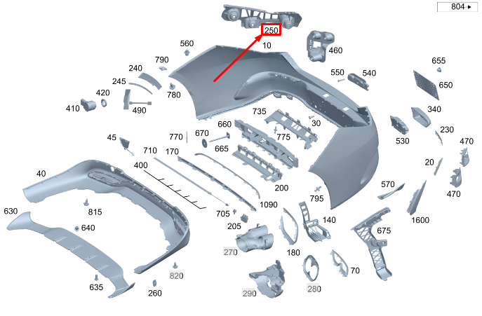 Neu MERCEDES-BENZ CLA C118 Stoßstangenträger hinten rechts A1188853800 Original